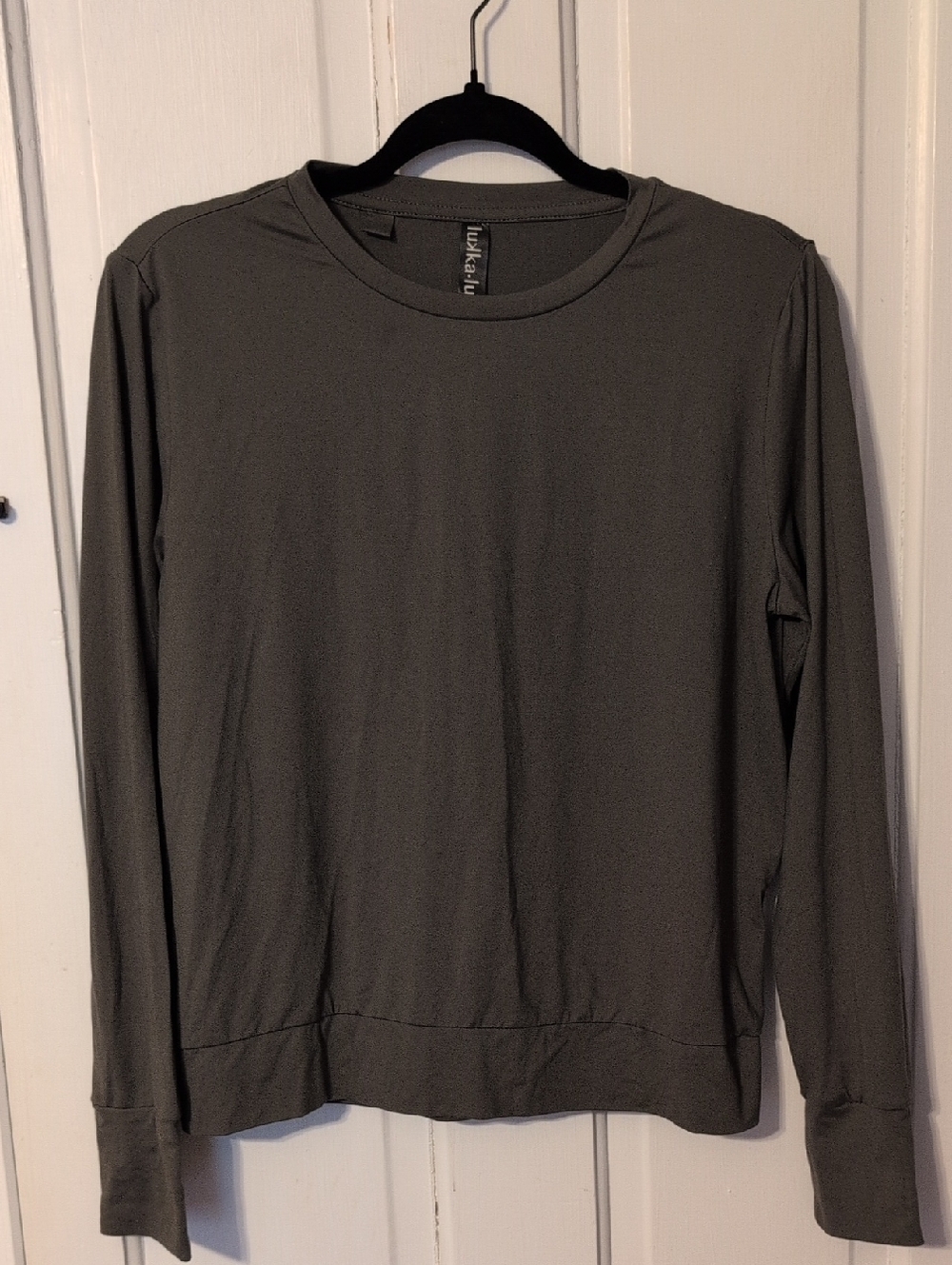 Women’s Long Sleeve Crew Tee - Olive Gray